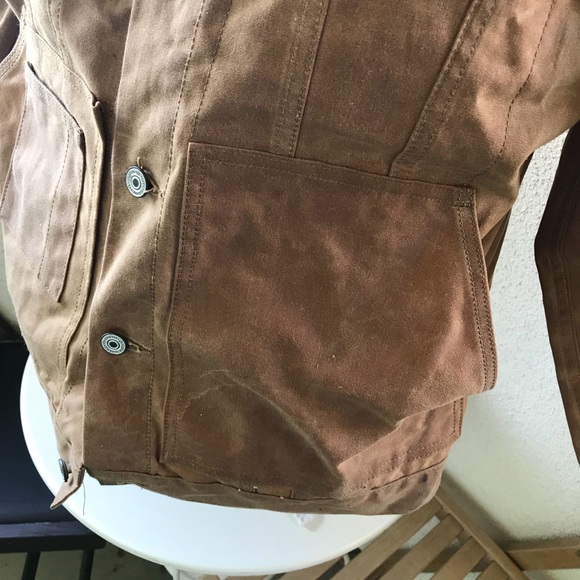 Original Trucker Jacket Waxed Brown size L - Picture 4 of 8
